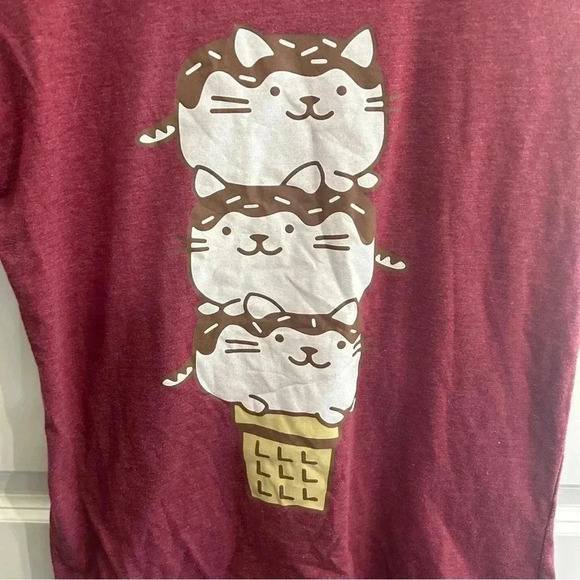 EUC Kawaii cat 🍦 ice cream tee, size M. Too cute! Also fits a size 12/14 youth - Picture 3 of 6